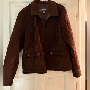 Eddie Bauer Women's Quilted Brown Jacket size XL